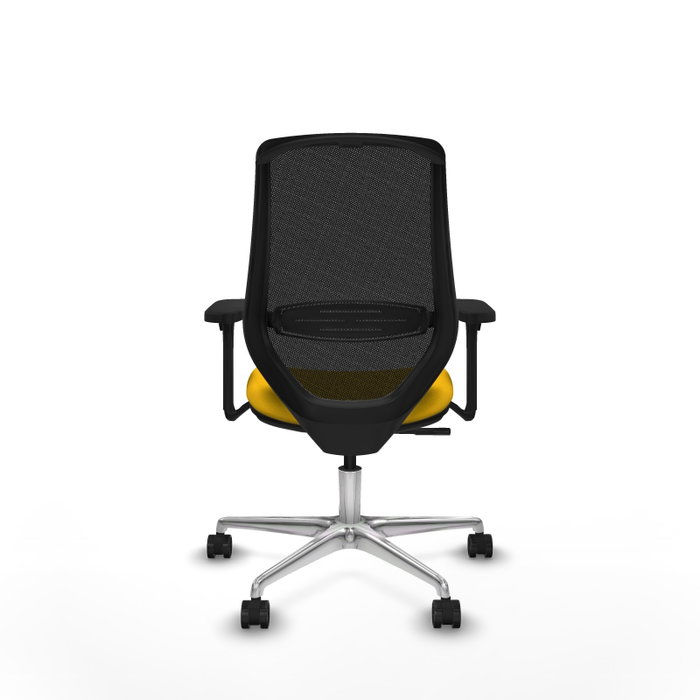 PIQUERAS Y CRESPO Silla de oficina Mardos con mecanismo Sincro, Amarillo y Negro