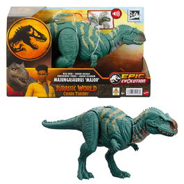 Mattel Jurassic World Wild Roar Majungasaurus HTK76 Figura de Acción con Rugido y Movimiento de Ataque