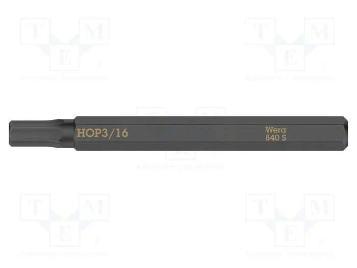 WERA Punta de destornillador Hex Plus 3/16 pulgada para percusión WERA Punta de destornillador Hex Plus 3/16 pulgada para percusión