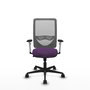 PIQUERAS Y CRESPO Silla de oficina Zulema con mecanismo Sincro, Morado y Gris