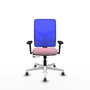 PIQUERAS Y CRESPO Silla de oficina Motilla con mecanismo Sincro/Traslack, Rosa y Azul