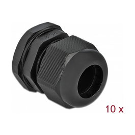 DeLOCK Prensacables PG21 Negro 10 Piezas