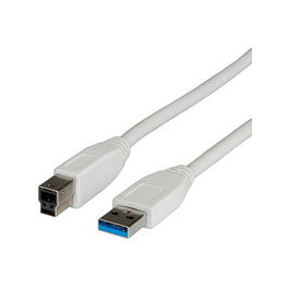 VALUE Cable USB 3.0 A-B 1.8m 5 Gbit/s Blanco