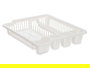 Kinvara Escurridor Plato Plástico Grande Blanco 46 x 8 x 37.5 cm (Set de 12)