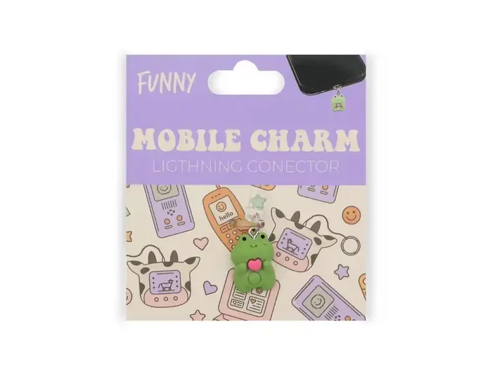 Wondee Funny Lightning Frog Charm Protector de puerto para móvil, tipo C o Lightning, 20x10x15 mm, colgante decorativo