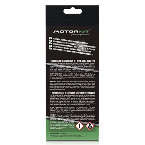 Abc Kit Restaurador Faros Adapt Taladros Motorkit CS6 Abc Kit Restaurador Faros Adapt Taladros Motorkit CS6