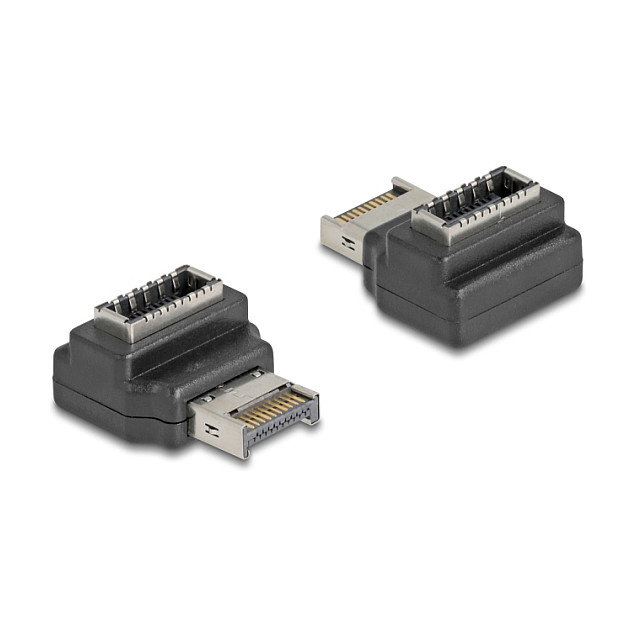 DeLOCK Adaptador USB Tipo E 10 Gbps 67237, Macho a Hembra Angulado, Negro - USB 3.2 Gen 2 (3.1 Gen 2), Transferencia de Datos a 10 Gbit/s DeLOCK Adaptador USB Tipo E 10 Gbps 67237, Macho a Hembra Angulado, Negro - USB 3.2 Gen 2 (3.1 Gen 2), Transferencia de Datos a 10 Gbit/s