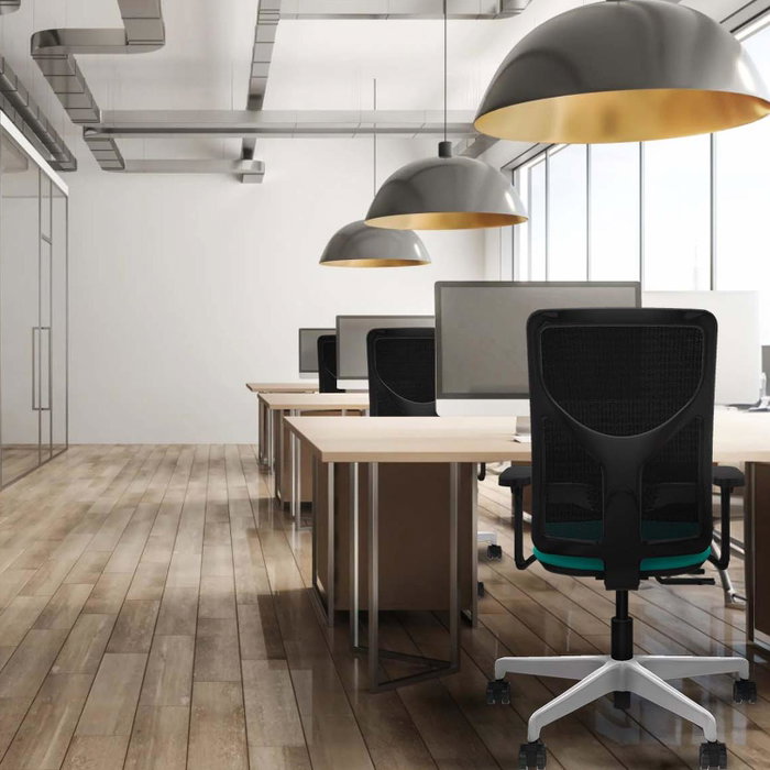 PIQUERAS Y CRESPO Silla de oficina Motilla Gris oscuro y Negro