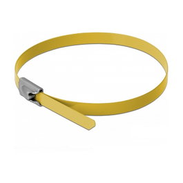 DeLOCK 18785 Bridas de Acero Inoxidable Amarillas 200 x 4,6 mm