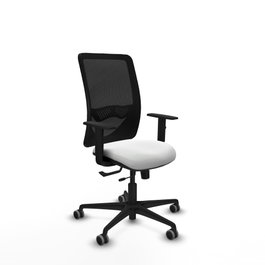 PIQUERAS Y CRESPO Silla de Oficina Zulema con Mecanismo Sincro/Traslack, Blanco y Negro