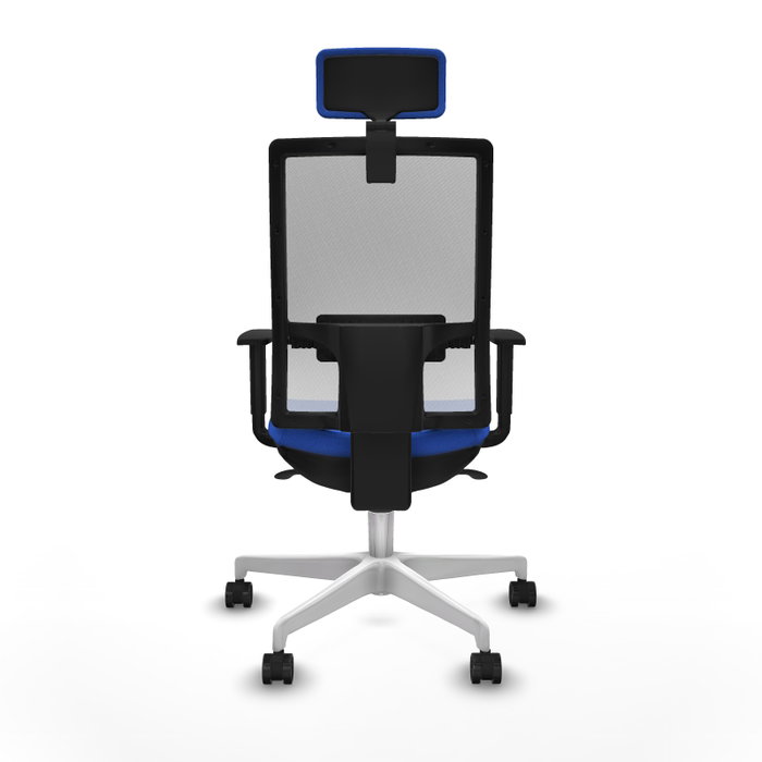 PIQUERAS Y CRESPO Silla de oficina Horna con mecanismo Sincro, Azul y Blanco PIQUERAS Y CRESPO Silla de oficina Horna con mecanismo Sincro, Azul y Blanco