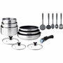Arthur Martin AM1275 Batería de cocina de acero inoxidable de 15 piezas con mango extraíble