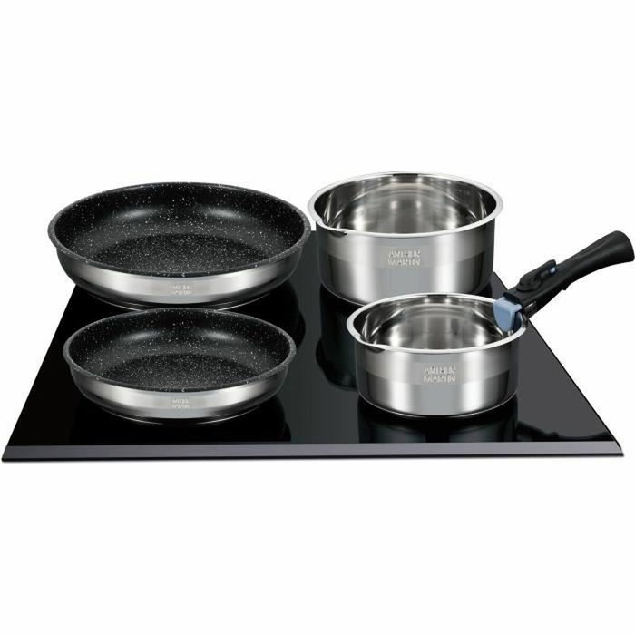 Arthur Martin AM1275 Batería de cocina de acero inoxidable de 15 piezas con mango extraíble