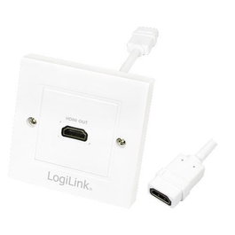 LogiLink Adaptador HDMI Blanco para Toma de Pared