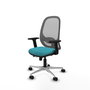 PIQUERAS Y CRESPO Silla de oficina Cilanco con mecanismo Sincro/Traslack, Turquesa y Gris