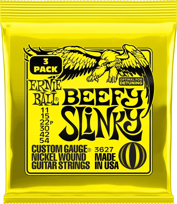Ernieball Beefy Slinky Tripack Cuerdas para Guitarra Eléctrica 11-54