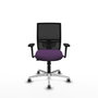 PIQUERAS Y CRESPO Silla de oficina Yunquera con mecanismo Sincro/Traslack Morado y Negro