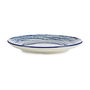 Plato Llano Vessia Azul Blanco Porcelana Rayas 24 x 2,8 x 24 cm