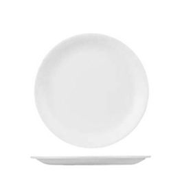 STEELITE TASTE Plato Llano Coupe de Porcelana Blanca - 20 cm de Diámetro, Alta Calidad, No Apto Lavavajillas (Set de 24)
