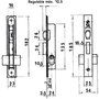 LINCE Cerradura 5551 para carpintería de aluminio con rodillo regulable