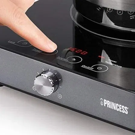 Princess Placa de Inducción 303010, 1 Placa de 200mm, 1800W, Negra Princess Placa de Inducción 303010, 1 Placa de 200mm, 1800W, Negra