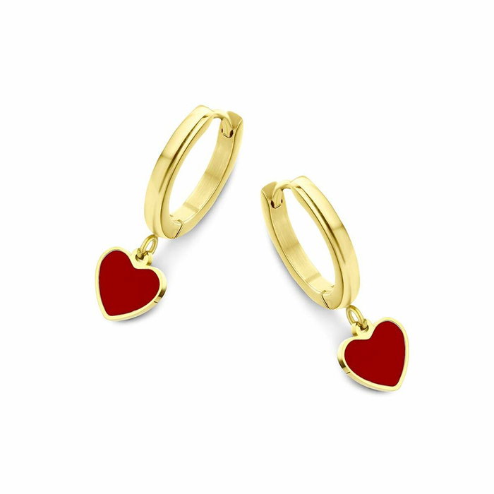 Pendientes Mujer CO88 Collection 8CE-70103 Dorado Rojo Pendientes Mujer CO88 Collection 8CE-70103 Dorado Rojo