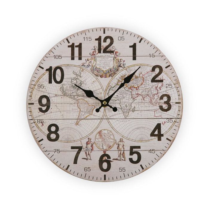 Reloj de Pared Versa World Madera (28 x 28 x 9 cm) Reloj de Pared Versa World Madera (28 x 28 x 9 cm)