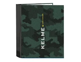Safta Carpeta de cartón folio 4 anillas Kelme camo