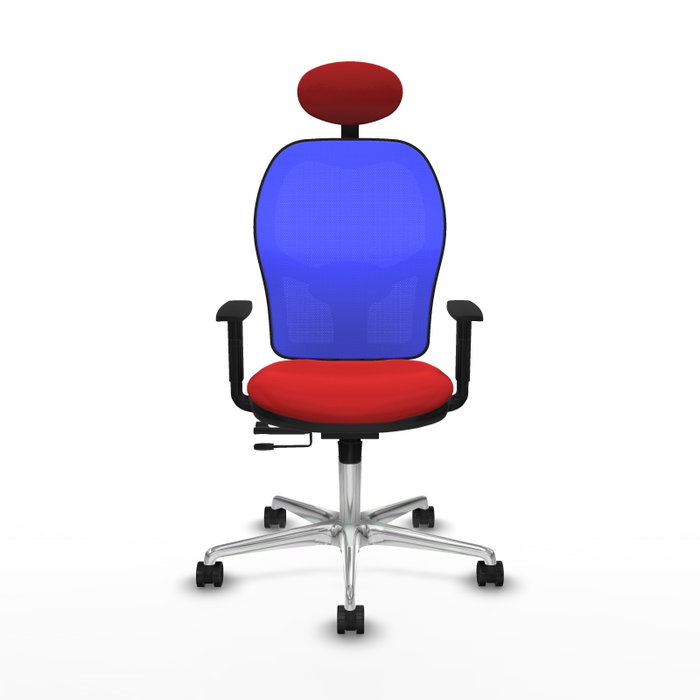 PIQUERAS Y CRESPO Silla de oficina Jorquera con mecanismo Sincro/Traslack Rojo y Azul PIQUERAS Y CRESPO Silla de oficina Jorquera con mecanismo Sincro/Traslack Rojo y Azul