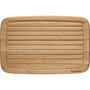 Zassenhaus Tabla de cortar para pan Rubber Plant 42 x 27,5 x 2 cm de madera de árbol de caucho de color marrón