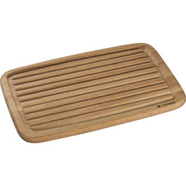Zassenhaus Tabla de cortar para pan Rubber Plant 42 x 27,5 x 2 cm de madera de árbol de caucho de color marrón