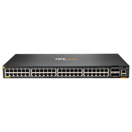 HPE Aruba Networking CX 6300F Switch Gestionado L3, 48 Puertos 1GbE PoE+ Clase 4, 4 Puertos SFP56, 740W PoE, Rack 1U