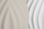 DKD Home Decor Surtido de 2 Jarrones de Gres Artesanales Beige y Blanco