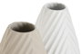DKD Home Decor Surtido de 2 Jarrones de Gres Artesanales Beige y Blanco