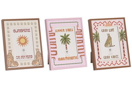DKD Home Decor Set de Marcos de Fotos Boho 10x15 cm Multicolor