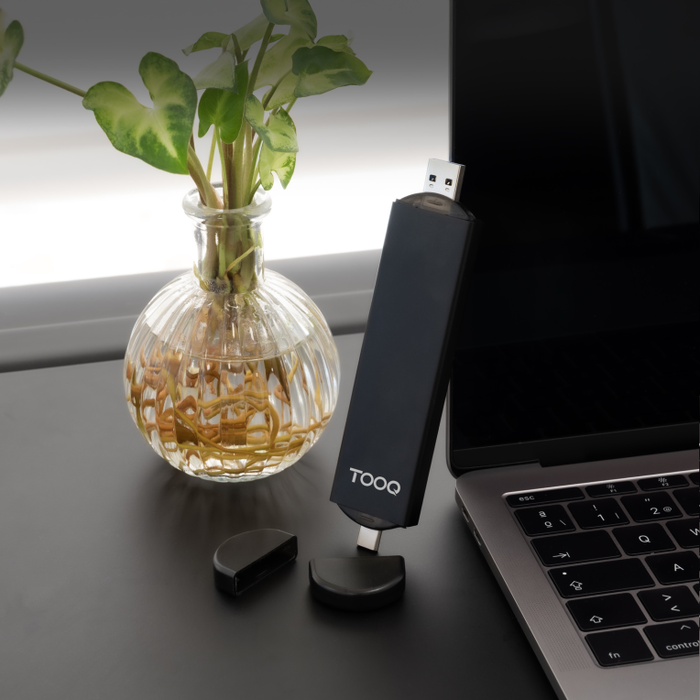 Tooq TQE-2240B Caja Externa para SSD M.2 NVMe/SATA USB-C y USB-A