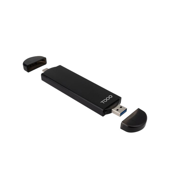 Tooq TQE-2240B Caja Externa para SSD M.2 NVMe/SATA USB-C y USB-A