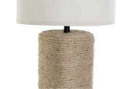 DKD Home Decor Lámpara de Sobremesa Cottage Mediterráneo con Cuerda, Color Marrón/Beige, Bombilla E14, Dimensiones 24x52x24 cm (4 Unidades)