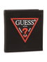 Set Guess: Guess, Leather Keyring, Black + Daelon, Leather Wallet, Small Billfold, Red/Black, For Men
