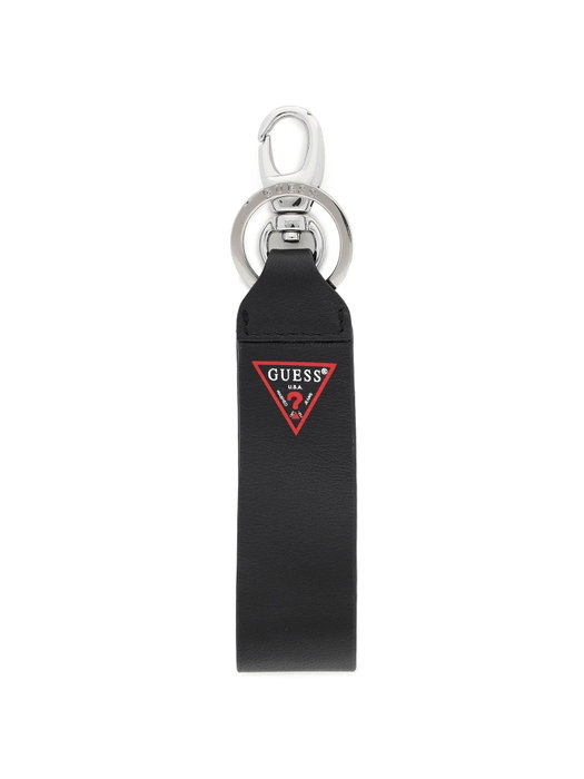 Set Guess: Guess, Leather Keyring, Black + Daelon, Leather Wallet, Small Billfold, Red/Black, For Men