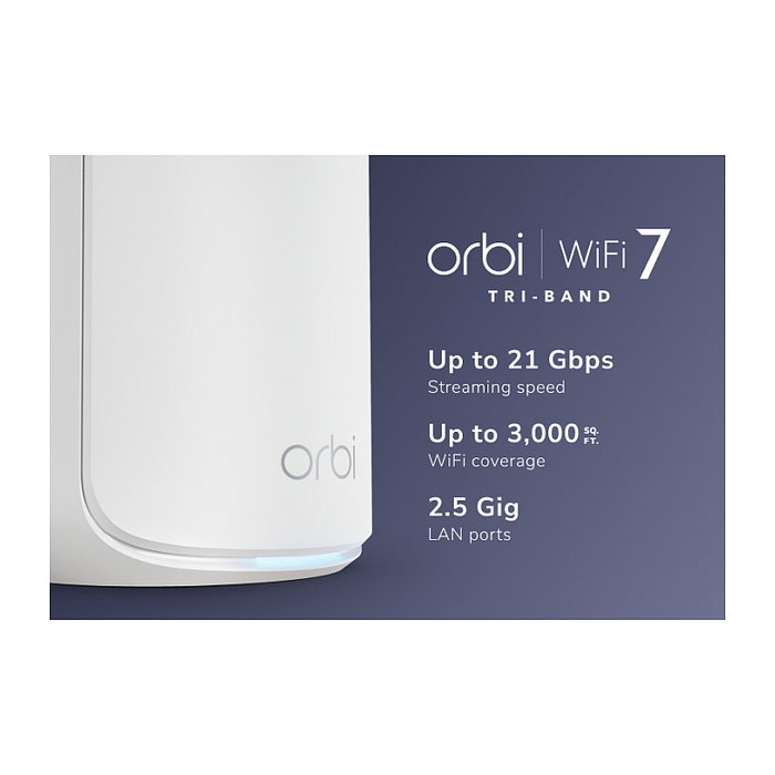 NETGEAR Orbi 870 MESH-SATELLITE Satélite de Malla Wi-Fi 7 Tribanda hasta 277 m² NETGEAR Orbi 870 MESH-SATELLITE Satélite de Malla Wi-Fi 7 Tribanda hasta 277 m²