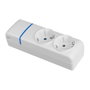 Solera - Base Múltiple 2 Toma 2P+T 250V 16A 3680W Blanco IP20 Policarbonato - Instalación Pared/Tubos con Mini Canal, Pasamuros y Tapa