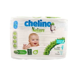 CHELINO Pañal Infantil Nature Talla 4 (9-15Kg) 34 Unidades