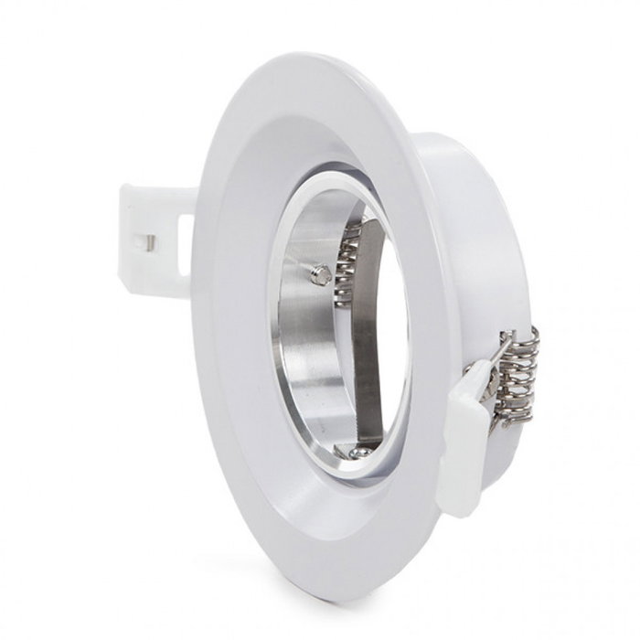 Aro Foco Downlight Circular GU10 Ø92mm Blanco - Empotrable LED para Hogar y Oficina