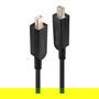 LINDY Cable DisplayPort 1.4 Optico Hibrido, 20m, Negro, para Video 8K@60Hz, HDR, Audio 7.1