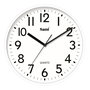 SAMI Reloj de Pared Redondo HQ Taiwan, Blanco, 30 cm