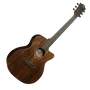 LAG Guitarra Acústica Auditorium Cutway A/E Sauvage Especia Electroacústica Folk Tapa Sólida Brankowood Acabado Satinado Relic Cutaway