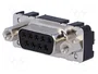 HARTING Conector D-Sub 9 pines hembra recto para transferencia de datos
