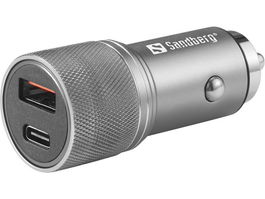 Sandberg Cargador de Coche 1xQC3.0+1xUSB-C 48W para Coche