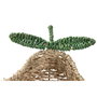 DKD Home Decor Set de 2 Centros de Mesa de Seagrass y Metal